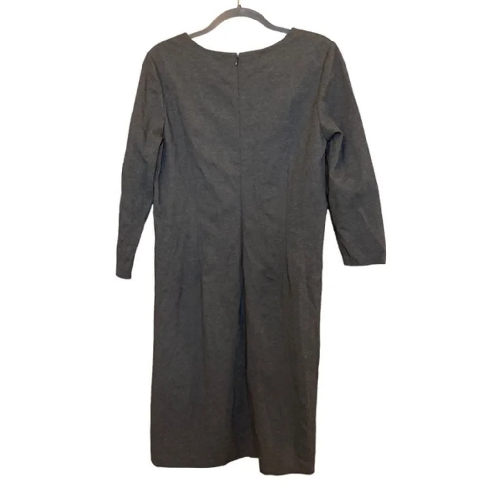 LAFAYETTE 148 New York Gray Sheath Dress Size 12 - Picture 2 of 6